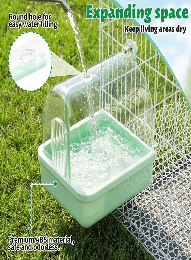 Maxdot Automatic Bird Baths for Cage Parakeet Bath with Pump Indoor Parrot Bathtub with Shower Running Water, Motion Sensor, Filter for Pet Birds Budgies Lovebirds Finches Cockatiels Cockatoos, Green - Image 5